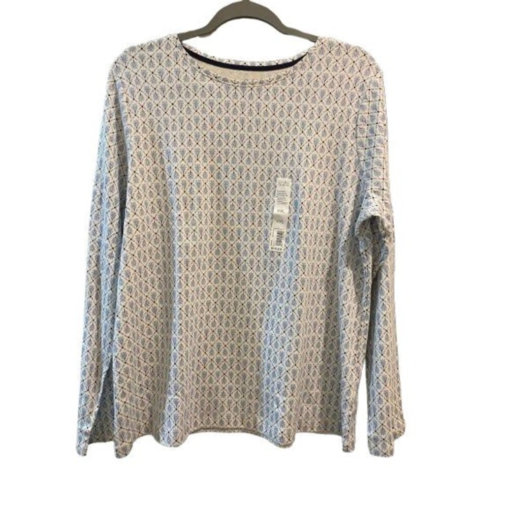 Women's XXL Classic Tee Croft & Barrow Long Sleeve Crewneck Cotton